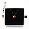 Green Shell Murano Aroma Necklace - Sunset Coral | Energy & Healing | Diffuse on the go | Sterling Silver